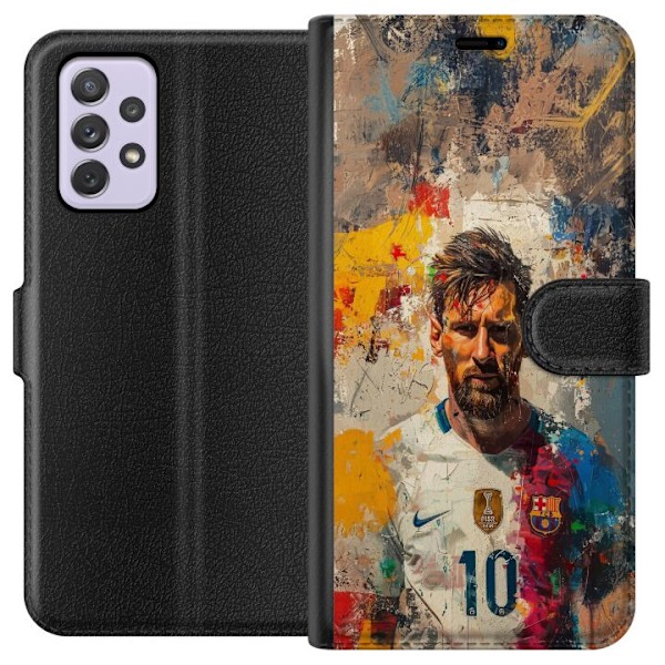 Samsung Galaxy A52s 5G Lompakkokotelo Messi Art