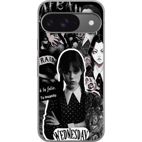 Google Pixel 9 Pro Gennemsigtig cover Wednesday Addams