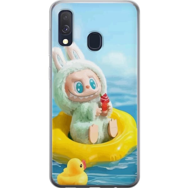 Samsung Galaxy A40 Läpinäkyvä kuori Labubu Stripe Attack -
