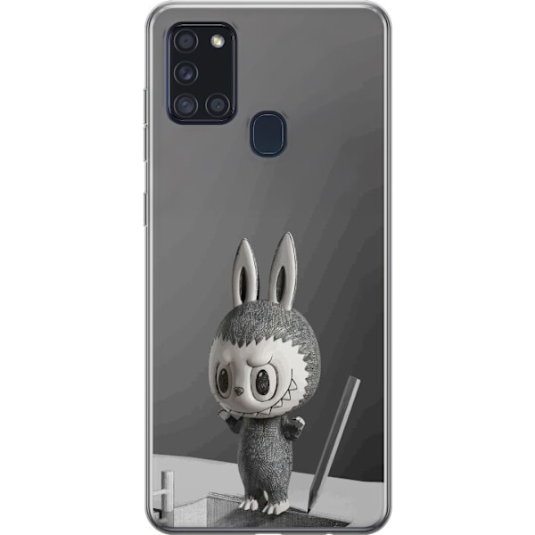 Samsung Galaxy A21s Gjennomsiktig deksel Pop Mart MEGA LABUBU LABUBU Sketch 1000%