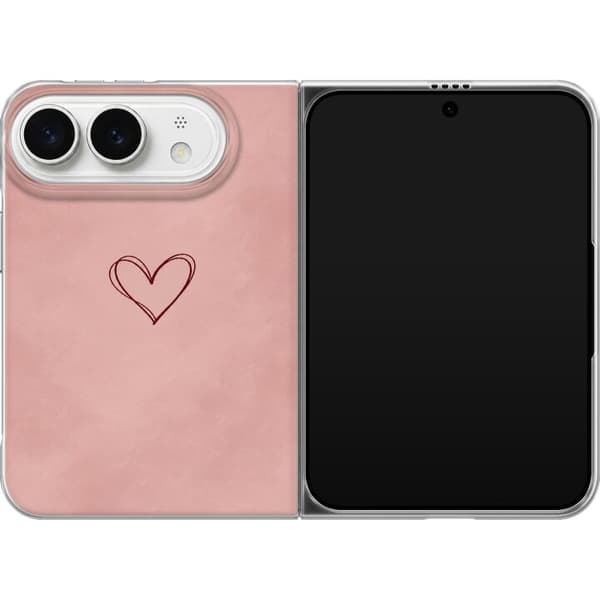 Kompatibelt Mobildeksel til Apple iPhone Duo Rosa hjerte rosa
