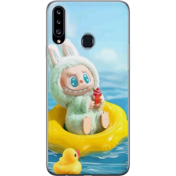 Samsung Galaxy A20s Läpinäkyvä kuori Labubu Macaron-sarja