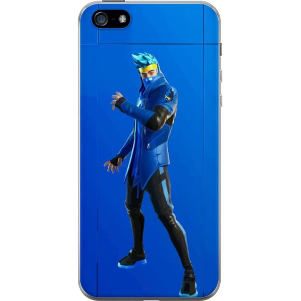 Apple iPhone 5 Läpinäkyvä kuori Fortnite - Ninja Blue