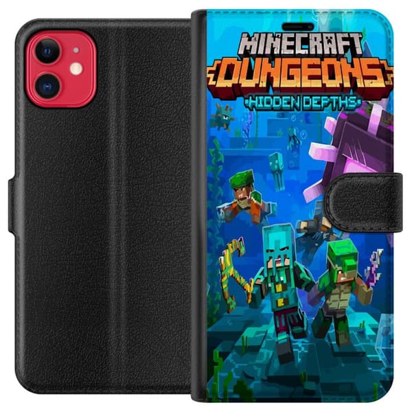 Kompatibel Tegnebogsetui til Apple iPhone 11 Minecraft