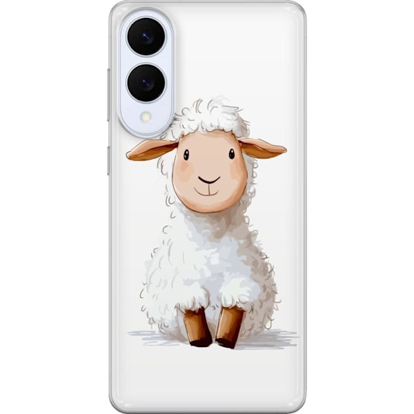 Samsung Galaxy S25 Edge Läpinäkyvä kuori Suloinen Lammas - lasten ja vauvan tuotteita sarjakuvatyyliin