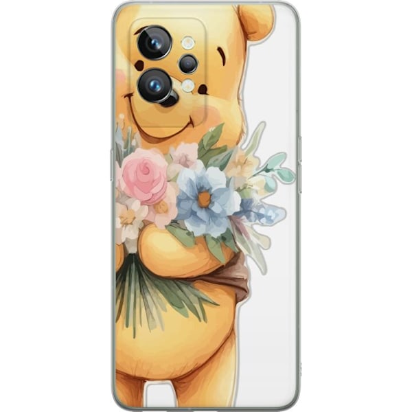 Realme GT2 Pro Genomskinligt Skal Nalle Puh med blommor – kl