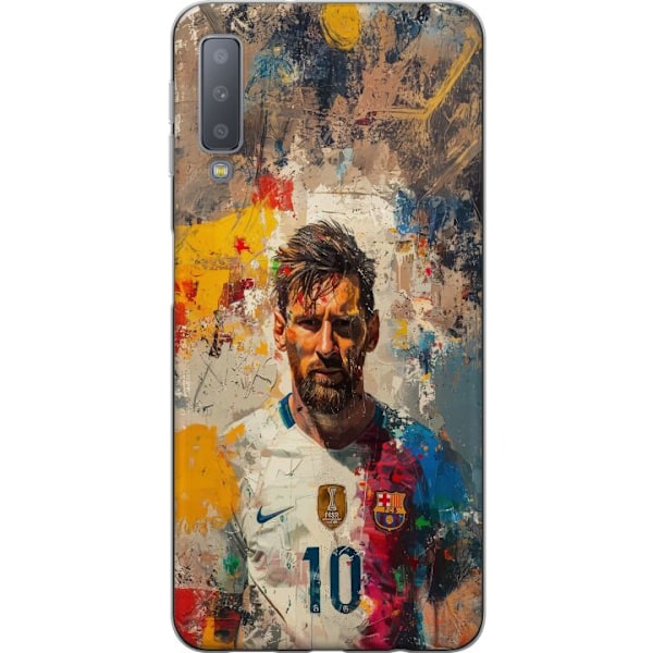 Samsung Galaxy A7 (2018) Gennemsigtig cover Messi Art