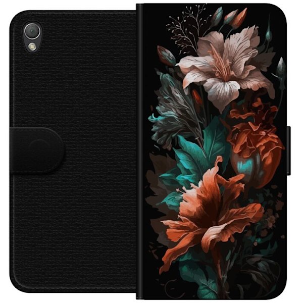 Sony Xperia Z3 Tegnebogsetui Blomster
