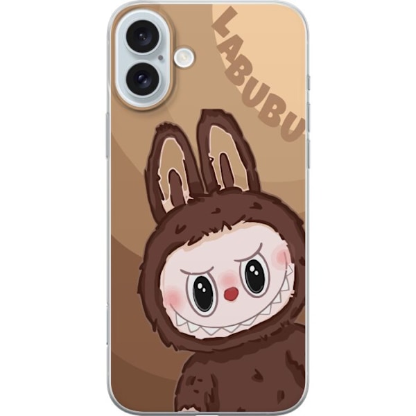 Apple iPhone 16 Plus Gjennomsiktig deksel Labubu Sky Kosebamse