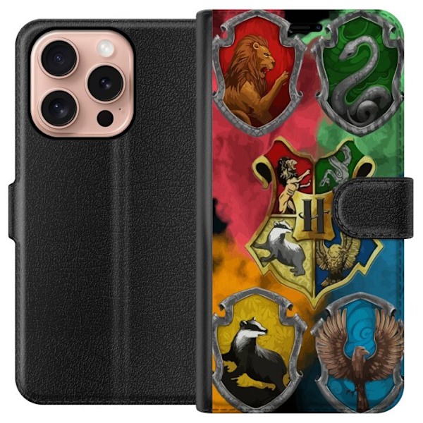 Apple iPhone 16 Pro Tegnebogsetui Hogwarts Husene