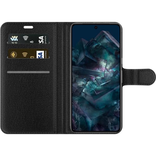Kompatibel Tegnebogsetui til Google Pixel 8 Pro Norrsken över vinterlandskap grøn