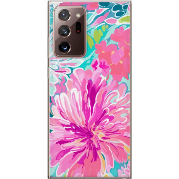 Samsung Galaxy Note20 Ultra Gjennomsiktig deksel Blomsterfjær