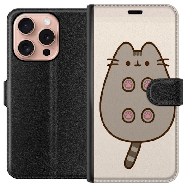 Apple iPhone 16 Pro Lommeboketui Kawaii Katt