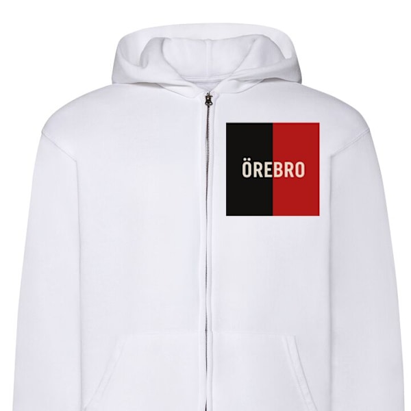Zip-Hoodie | Hættetrøje med Lynlås til Voksne Örebro - Ishockey hvid L