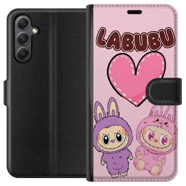 Samsung Galaxy S23 FE Lompakkokotelo Labubu Pink Monster