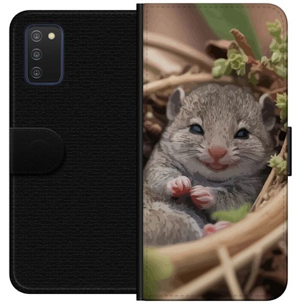 Samsung Galaxy A03s Tegnebogsetui Rotte Smilende Dyremotiv By Motiv Urban Grafisk Design Populært Sjovt Motiv Kunstart Stil
