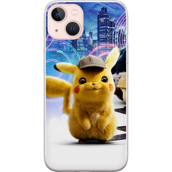 Apple iPhone 13 Läpinäkyvä kuori Detektiivi Pikachu
