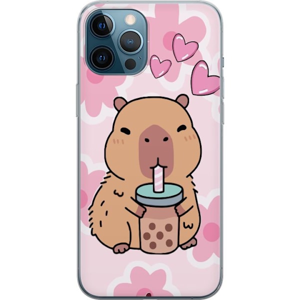 Apple iPhone 12 Pro Max Läpinäkyvä kuori Kawaii Capybara Sy