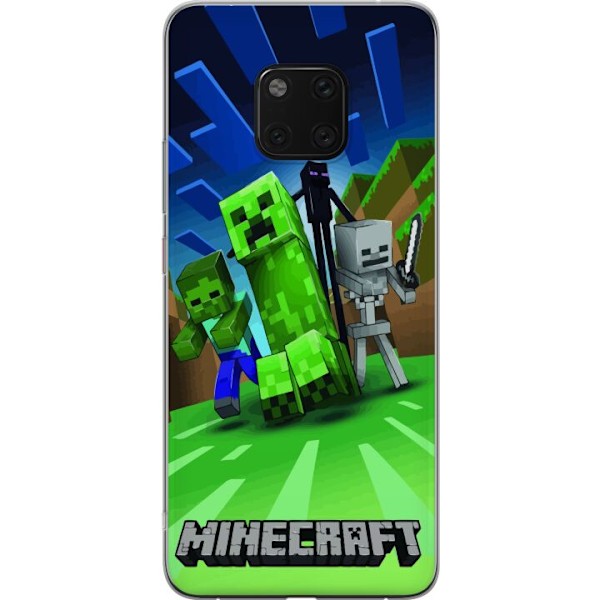 Huawei Mate 20 Pro Läpinäkyvä kuori Minecraft Creeper mobilskal i klassisk grön pixelstil