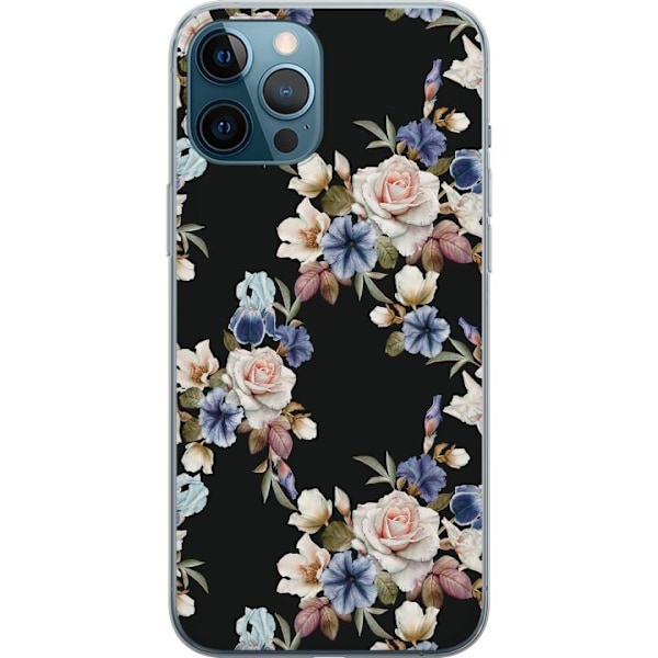Apple iPhone 12 Pro Max Genomskinligt Skal Blommor