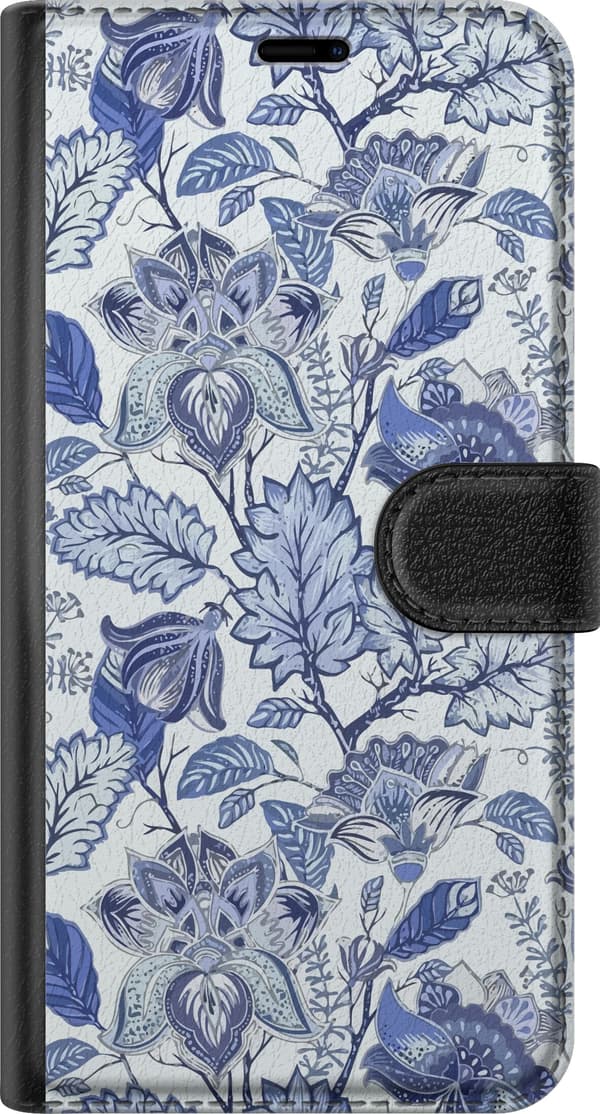 Kompatibelt Plånboksfodral till Apple iPhone 13 Pro Blommor Blå...