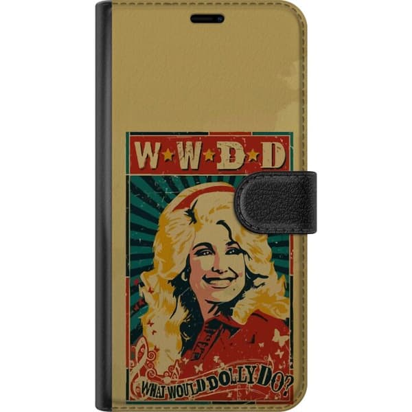 Kompatibelt Plånboksfodral till Apple iPhone X Dolly Parton retro westernposter röd