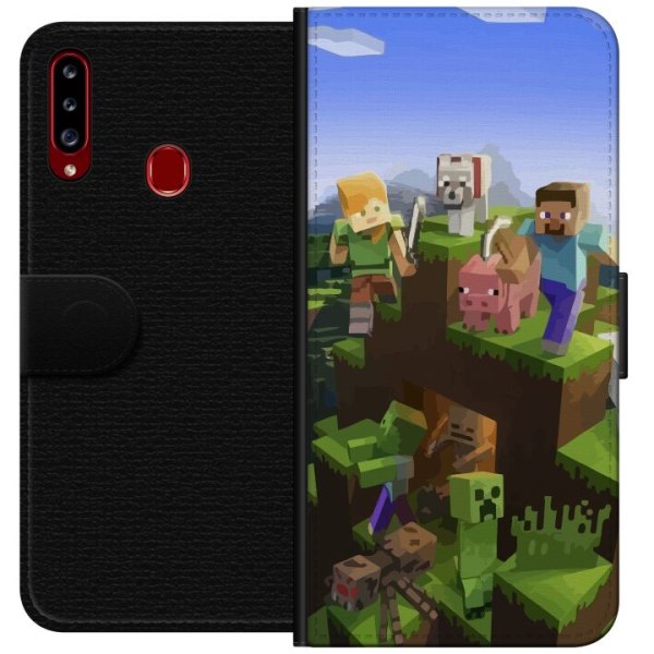 Samsung Galaxy A20s Tegnebogsetui Minecraft