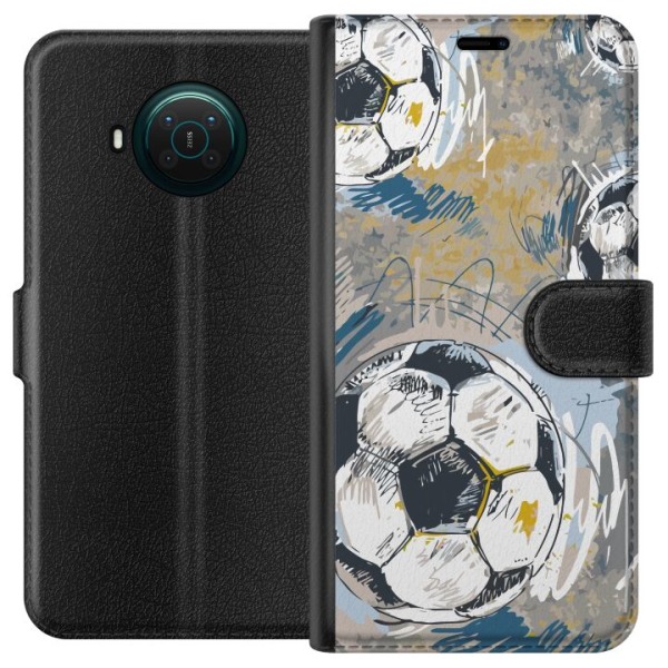 Nokia X20 Plånboksfodral Fotboll