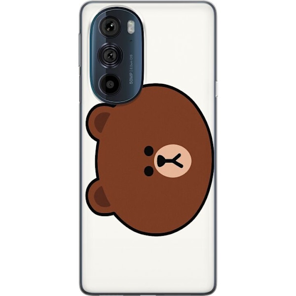 Motorola Edge 30 Pro Gennemsigtig cover line friends brown