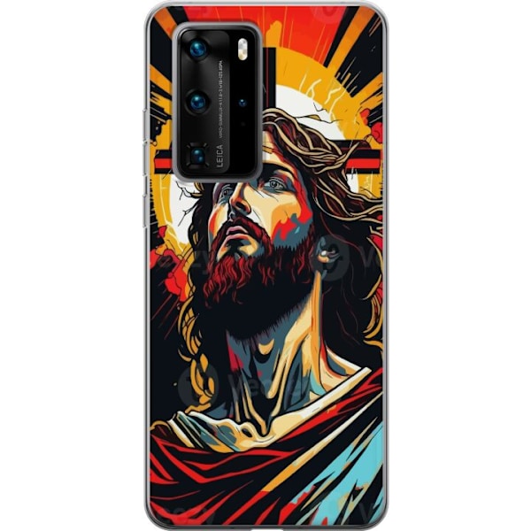 Huawei P40 Pro Läpinäkyvä kuori Jeesus ja Kortti - uskonnol