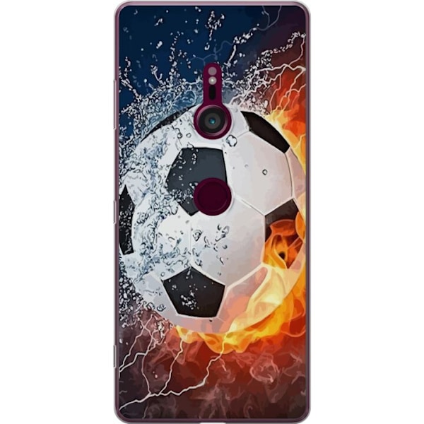 Sony Xperia XZ3 Gjennomsiktig deksel Fotball Eld