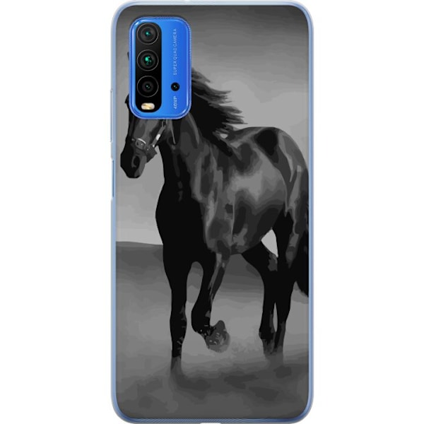 Xiaomi Redmi Note 9 4G Gennemsigtig cover Mørk Hest