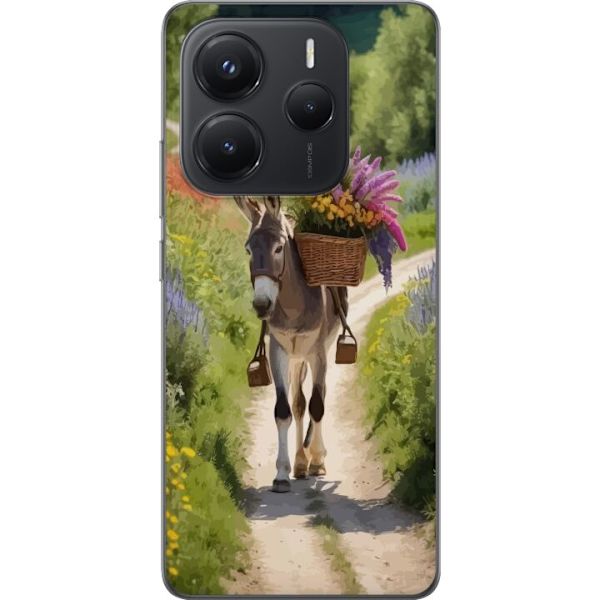 Xiaomi Redmi Note 14 Genomskinligt Skal Åsna Djurmotiv Rolig Design Naturmotiv Populär Dekor Humor Grafiskt Djurtema Exotiskt