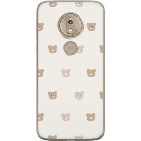Motorola Moto G7 Play Läpinäkyvä kuori Teddy-tausta - söpöt teddykarhut pehmeällä taustalla