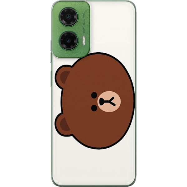 Motorola Moto G35 Gennemsigtig cover line friends brown