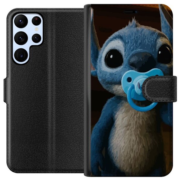 Samsung Galaxy S24 Ultra Lompakkokotelo Stitch & Napp - vauvateema söpöllä hahmolla