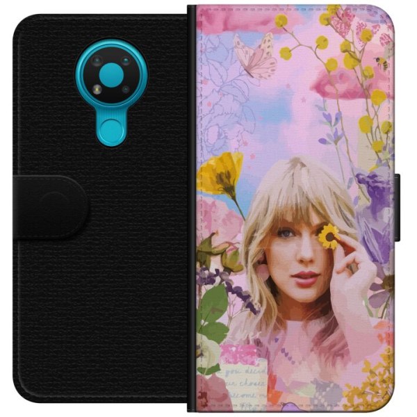 Nokia 3.4 Plånboksfodral Taylor Swift - Blomma