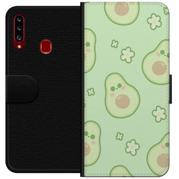 Kompatibel Tegnebogsetui til Samsung Galaxy A20s Avocado Sød