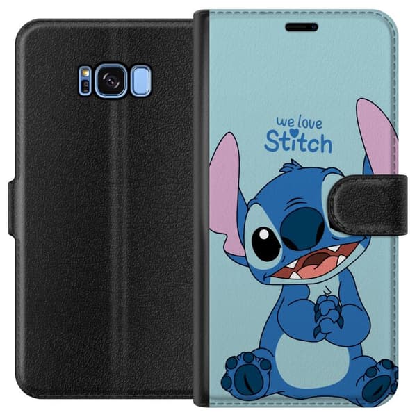 Kompatibelt Plånboksfodral till Samsung Galaxy S8 Älska Stitch