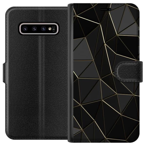 Kompatibelt Lommeboketui til Samsung Galaxy S10+ midnatt