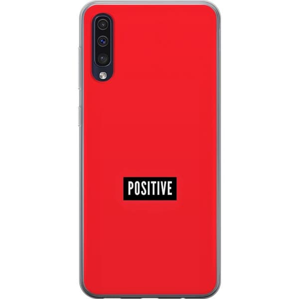 Kompatibelt Mobildeksel til Samsung Galaxy A50 Positive text rød