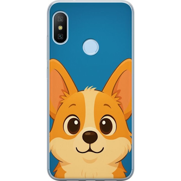Xiaomi Mi A2 Lite Genomskinligt Skal Hello Corgi