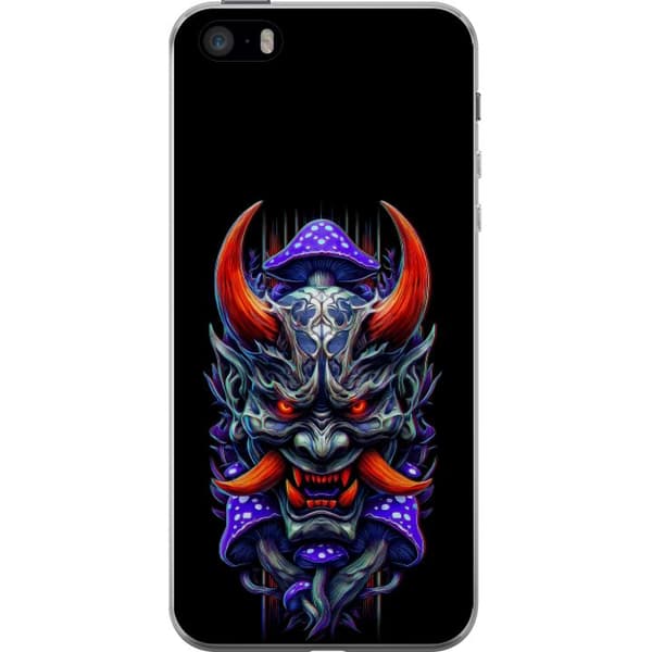 Kompatibelt Mobilskal till Apple iPhone SE (2016) Neondemon med svampar svart
