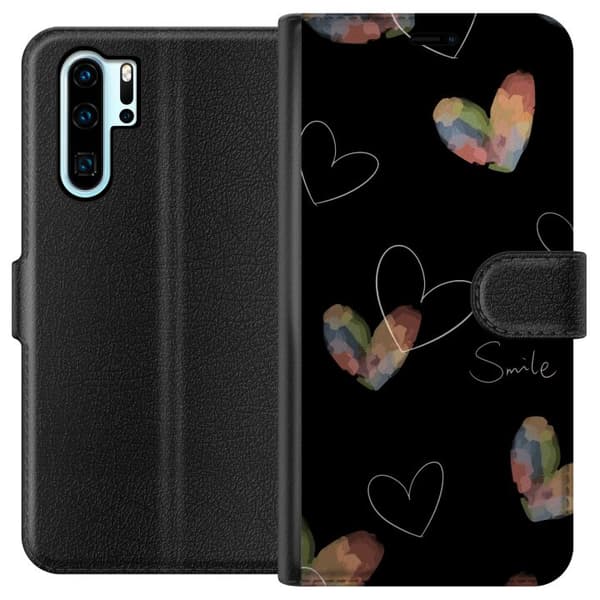 Kompatibelt Lommeboketui til Huawei P30 Pro Hjerte