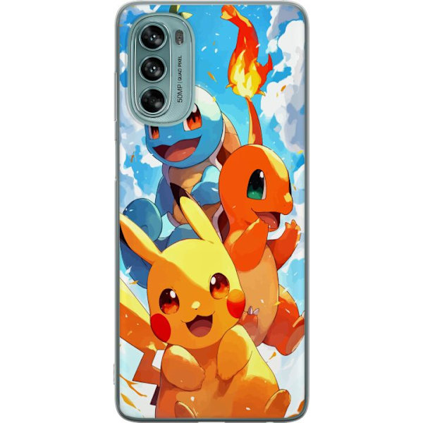 Motorola Moto G62 5G Genomskinligt Skal Pocket Creatures – i