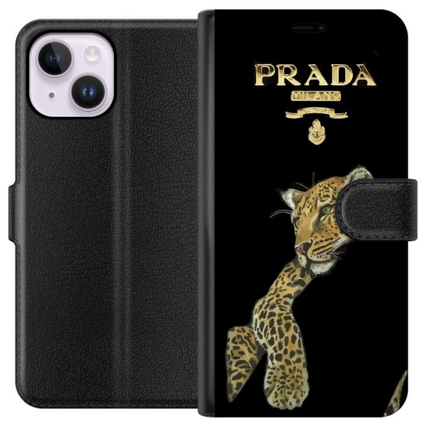 Apple iPhone 15 Plus Lommeboketui Prada Leopard