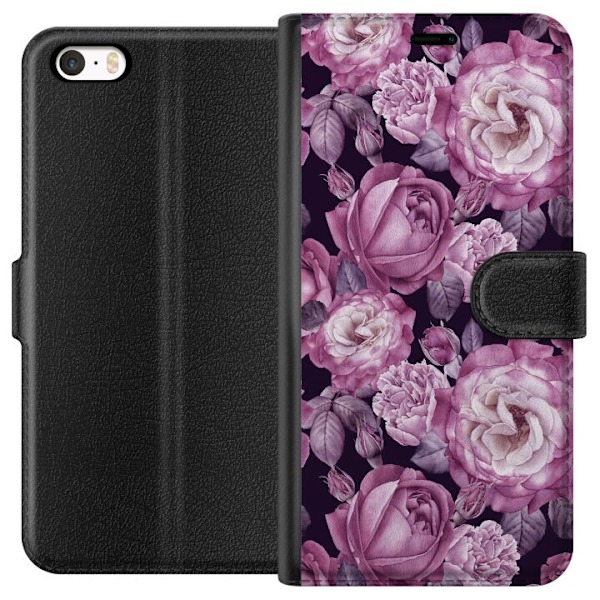 Apple iPhone 5s Plånboksfodral Blommor