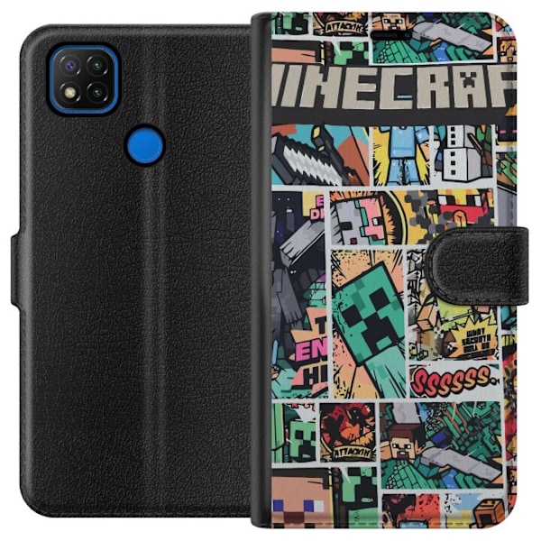 Xiaomi Redmi 9C Lompakkokotelo Minecraft Taide