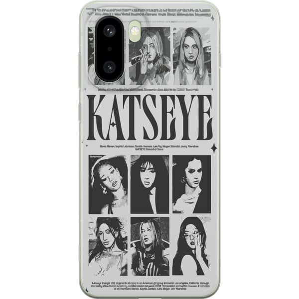 Kompatibelt Mobildeksel til OnePlus 15R KATSEYE svartvit poster grå