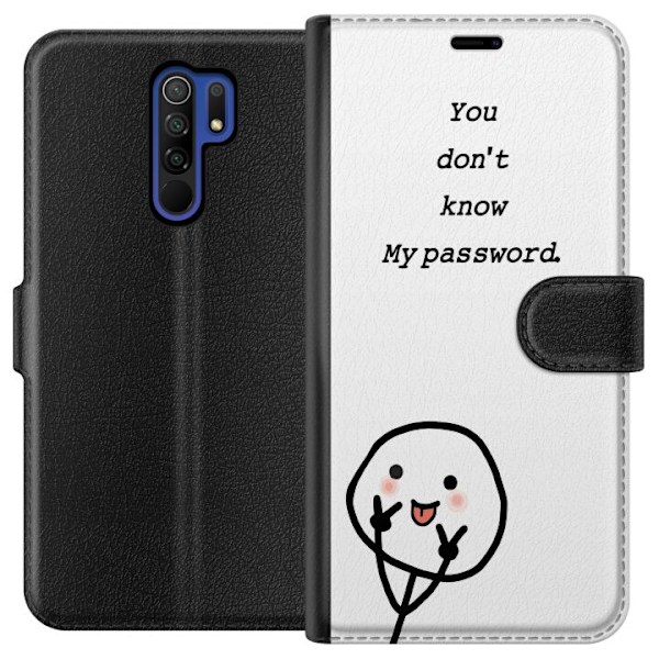 Xiaomi Redmi 9 Plånboksfodral You Don’t Know My Password – edgy textmotiv med attityd